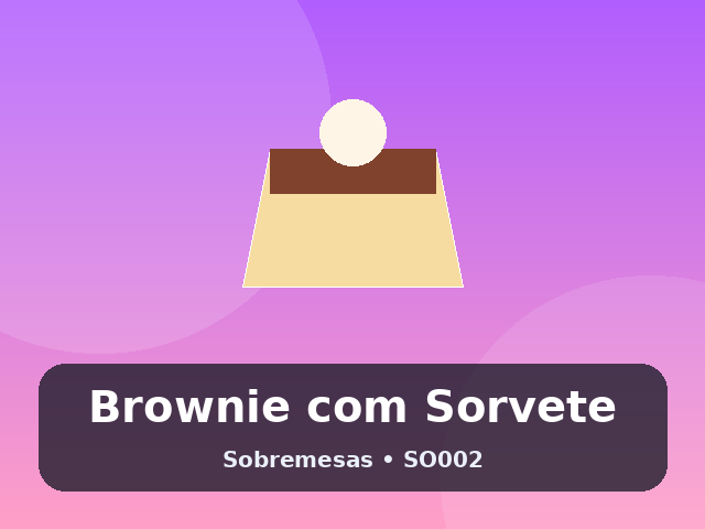 Brownie com Sorvete